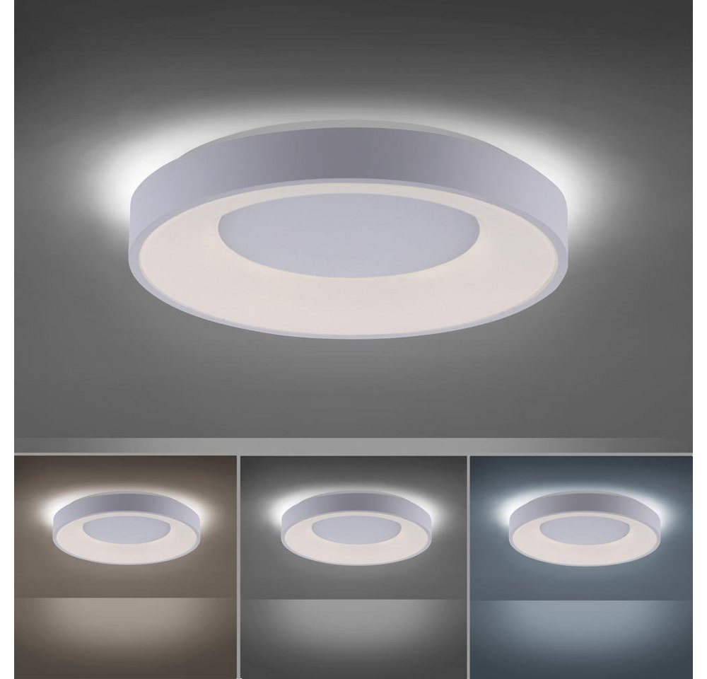 click-licht LED Deckenleuchte LED Deckenleuchte Anika in Weiß 30W 3200lm, keine Angabe, Leuchtmittel enthalten: Ja, fest verbaut, LED, warmweiss, Deckenlampe, Deckenbeleuchtung, Deckenlicht von click-licht
