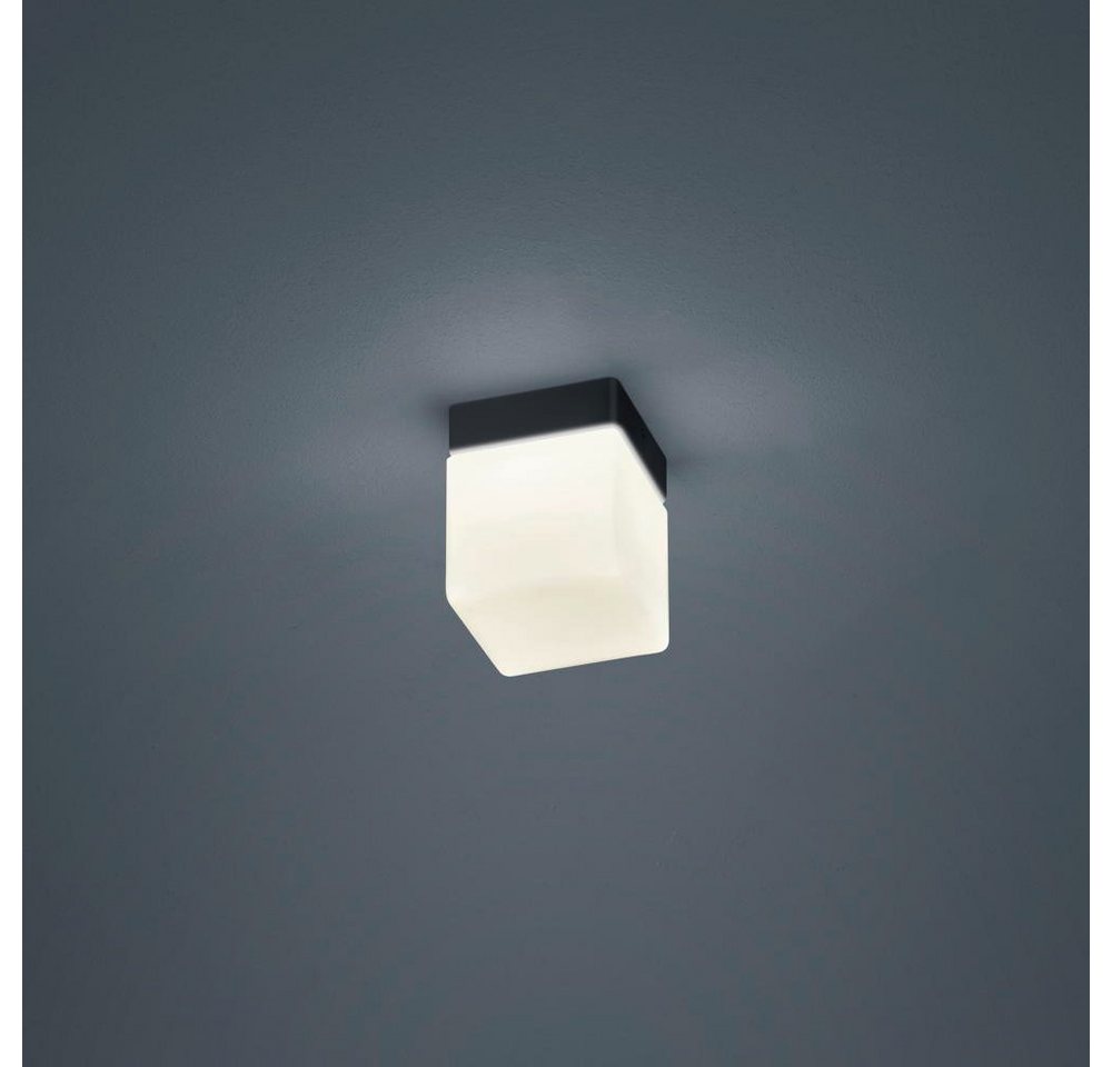 click-licht LED Deckenleuchte LED Deckenleuchte Keto in Schwarz-matt 6W 410lm IP44 eckig, keine Angabe, Leuchtmittel enthalten: Ja, fest verbaut, LED, warmweiss, Deckenlampe, Deckenbeleuchtung, Deckenlicht von click-licht