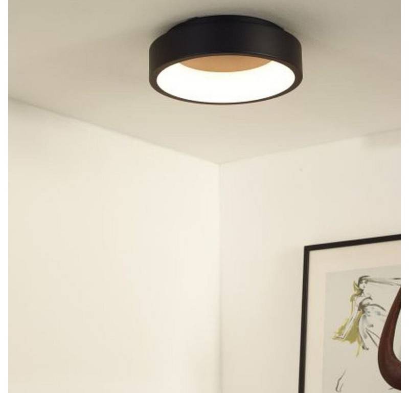 click-licht LED Deckenleuchte Talowe, Farbe: Schwarz, Durchmesser: 300 mm, Leuchtmittel enthalten: Ja, fest verbaut, LED,, Warmweiß von click-licht