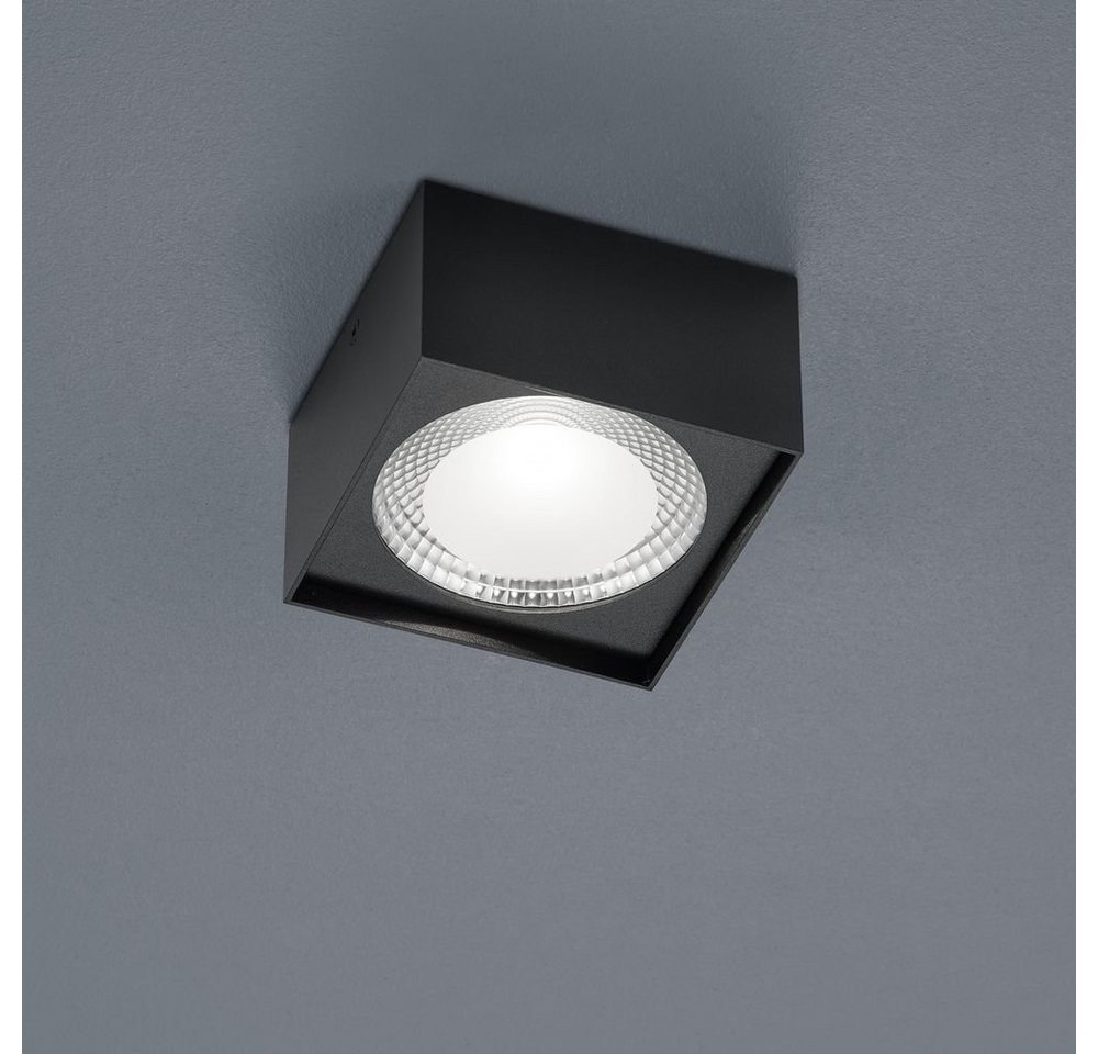 click-licht LED Deckenstrahler LED Deckenleuchte Kari in Schwarz-matt 12W 1030lm eckig, keine Angabe, Leuchtmittel enthalten: Ja, fest verbaut, LED, warmweiss, Deckenstrahler, Deckenspot, Aufbaustrahler von click-licht