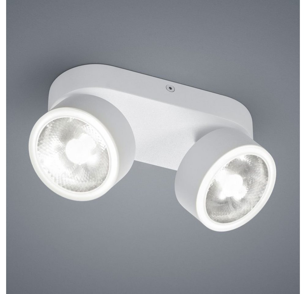 click-licht LED Deckenstrahler LED Deckenleuchte Pax in weiß-matt 2-flammig dreh- und schwenkbar, keine Angabe, Leuchtmittel enthalten: Ja, fest verbaut, LED, warmweiss, Deckenstrahler, Deckenspot, Aufbaustrahler von click-licht