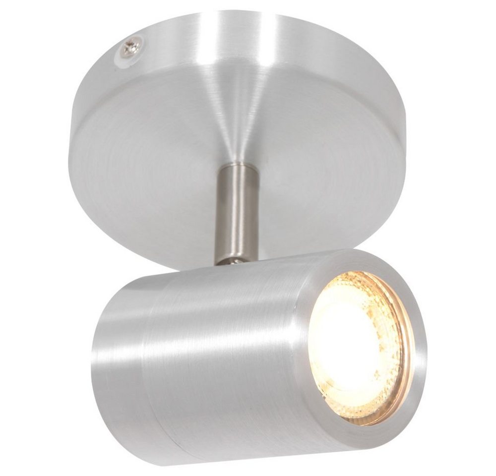 click-licht LED Deckenstrahler LED Spot Upround in Silber und Chrom 4,6W 350lm GU10 IP44, keine Angabe, Leuchtmittel enthalten: Ja, LED, warmweiss, Deckenstrahler, Deckenspot, Aufbaustrahler von click-licht