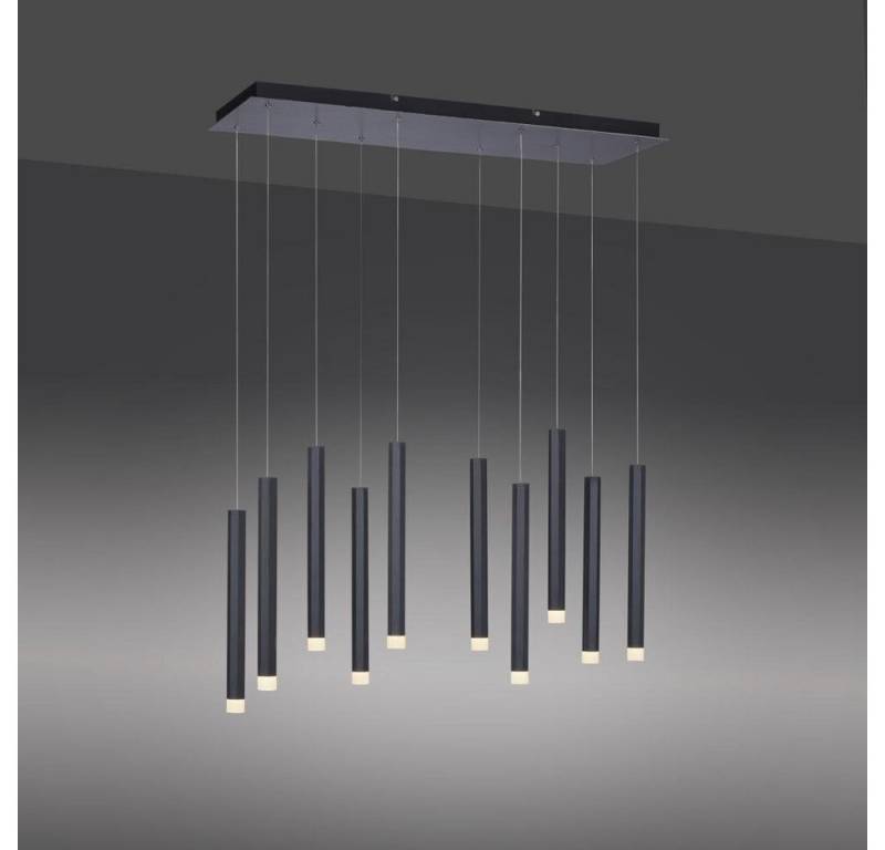 click-licht LED Pendelleuchte BRUNO, Farbe: Schwarz, Ausführung: 10-flammig, Leuchtmittel enthalten: Ja, fest verbaut, LED,, Warmweiß von click-licht