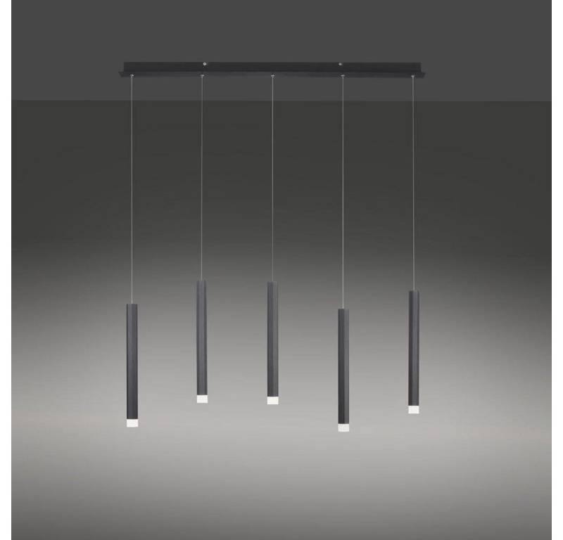 click-licht LED Pendelleuchte BRUNO, Farbe: Schwarz, Ausführung: 5-flammig, Leuchtmittel enthalten: Ja, fest verbaut, LED,, Warmweiß von click-licht