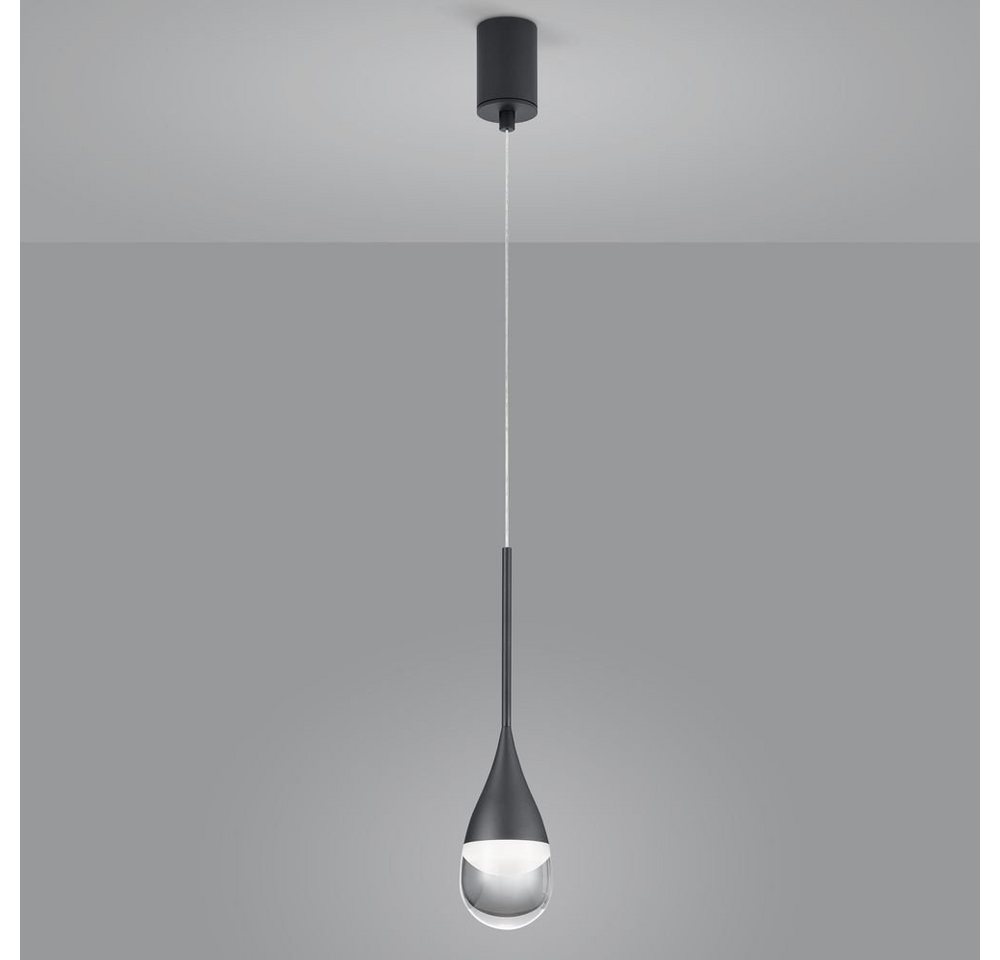 click-licht LED Pendelleuchte LED Pendelleuchte Deep in Schwarz-matt 5W 450lm, keine Angabe, Leuchtmittel enthalten: Ja, fest verbaut, LED, warmweiss, Hängeleuchte, Pendellampe, Pendelleuchte von click-licht