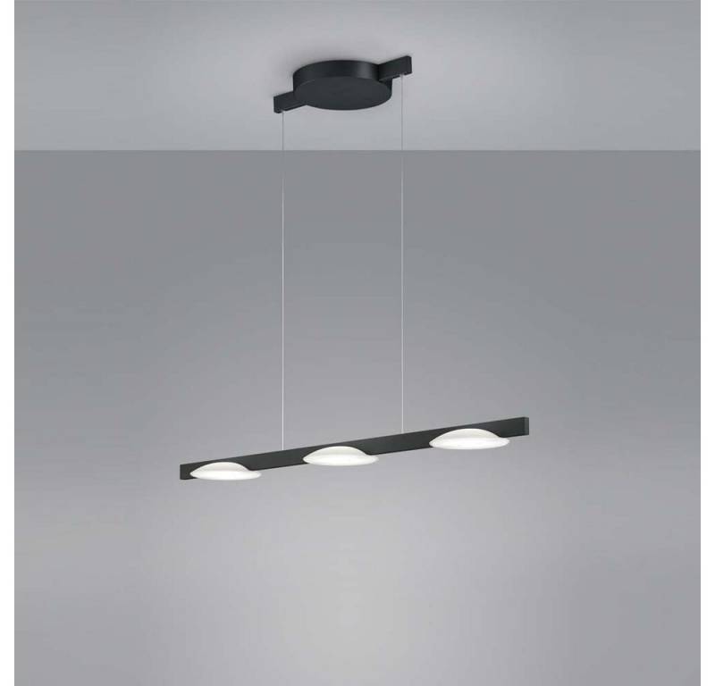 click-licht LED Pendelleuchte LED Pendelleuchte Pole in Schwarz-matt 3x 9W 3x 1365lm 1005mm, keine Angabe, Leuchtmittel enthalten: Ja, fest verbaut, LED, warmweiss, Hängeleuchte von click-licht