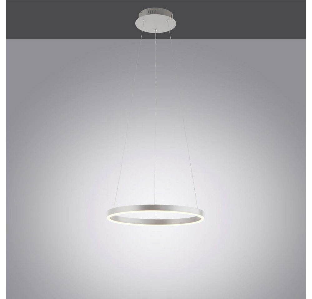 click-licht LED Pendelleuchte LED Pendelleuchte Ritus in Silber 20W 2650lm, keine Angabe, Leuchtmittel enthalten: Ja, fest verbaut, LED, warmweiss, Hängeleuchte, Pendellampe, Pendelleuchte von click-licht