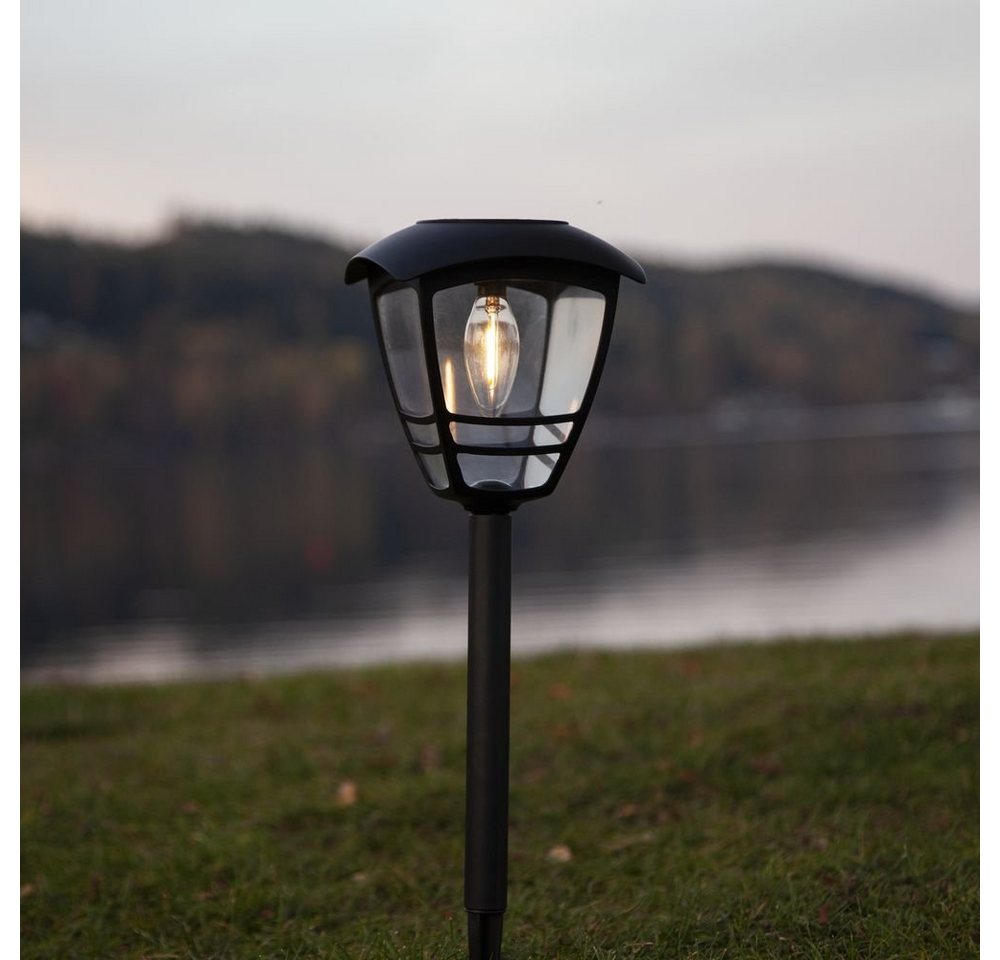 click-licht LED Solarleuchte LED Solarleuchte Felix in Schwarz 450 mm, keine Angabe, Leuchtmittel enthalten: Ja, fest verbaut, LED, warmweiss, Solarleuchten von click-licht