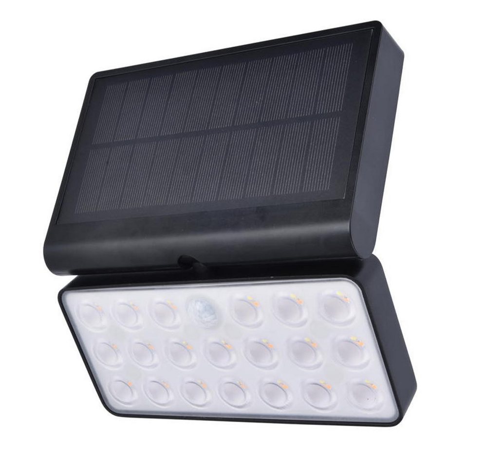 click-licht LED Solarleuchte Smarte LED Solar Wandleuchte Tuda in Schwarz 8,5W 1000lm IP44 mit, keine Angabe, Leuchtmittel enthalten: Ja, fest verbaut, LED, warmweiss, Solarleuchten von click-licht