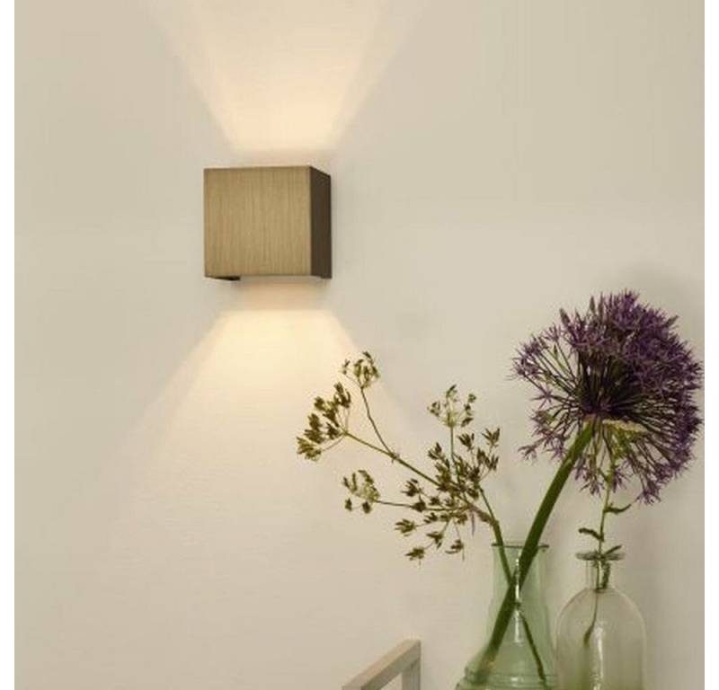 click-licht LED Wandleuchte Xio, Form: eckig, Farbe: Bronze, Leuchtmittel enthalten: Ja, LED,, Extra-Warmweiß von click-licht