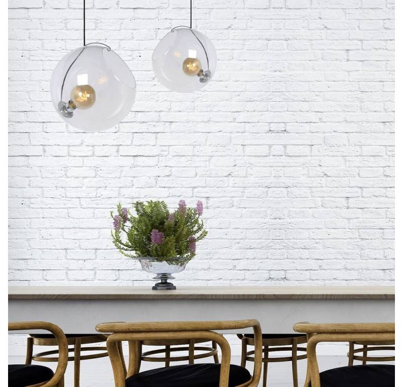click-licht Pendelleuchte Jazzlynn, Durchmesser: 400mm, Design: klar, kein Leuchtmittel enthalten, 2700 von click-licht