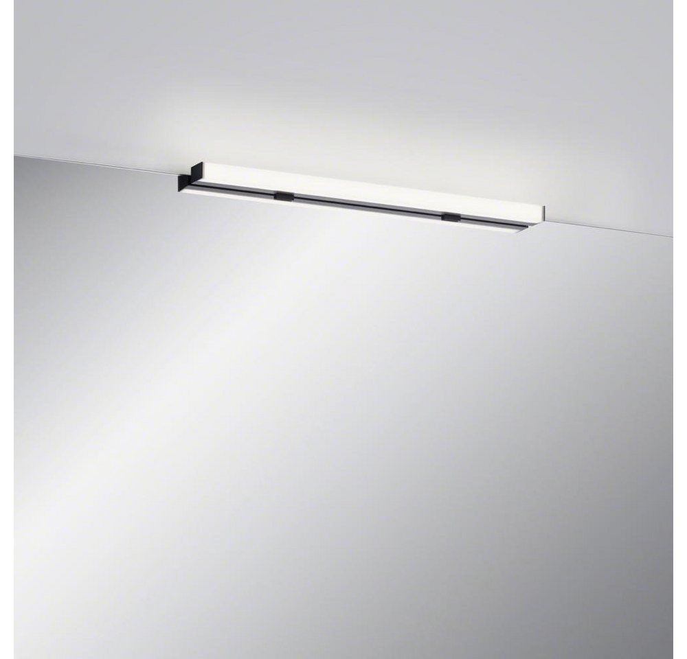 click-licht Spiegelleuchte LED Spiegelleuchte Lado-S in Schwarz-matt 12W 1040lm IP44, keine Angabe, Leuchtmittel enthalten: Ja, fest verbaut, LED, warmweiss, Badezimmerlampen, Badleuchte, Lampen für das Badezimmer von click-licht