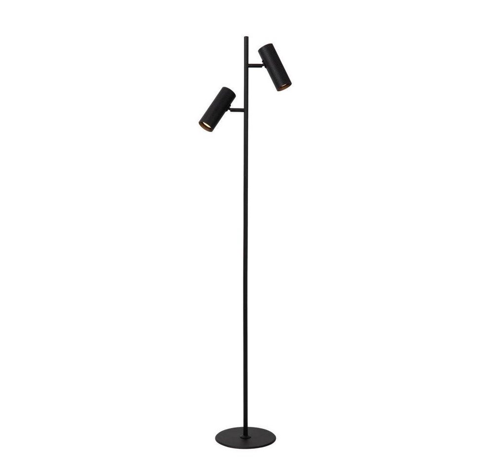 click-licht Stehlampe Stehleuchte Clubs in Schwarz GU10 2-flammig, keine Angabe, Leuchtmittel enthalten: Nein, warmweiss, Stehlampe, Standlampe von click-licht