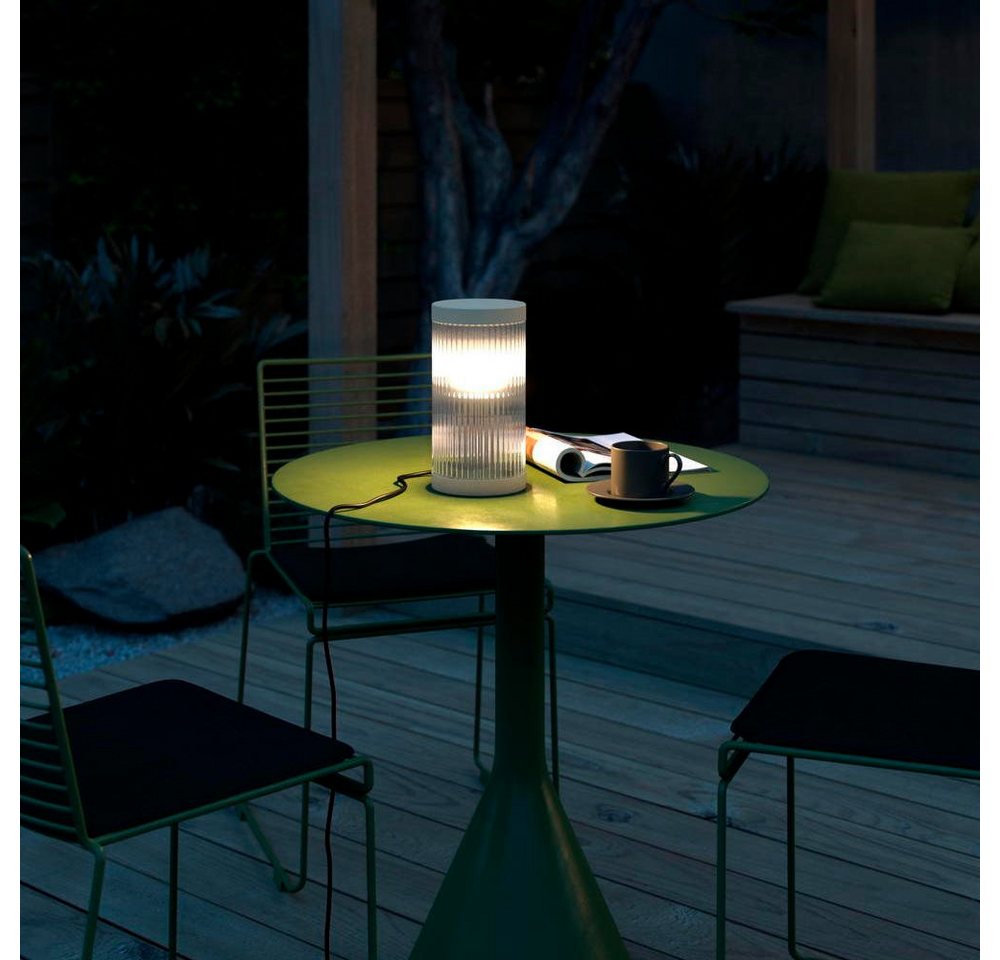 click-licht Tischleuchte Tischleuchte Coupar in Sandfarbig E27 IP54, keine Angabe, Leuchtmittel enthalten: Nein, warmweiss, Tischleuchte, Nachttischlampe, Tischlampe von click-licht