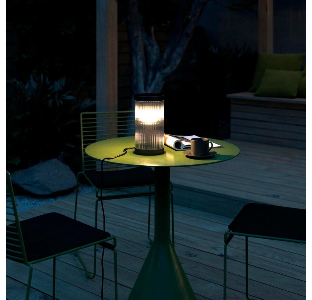 click-licht Tischleuchte Tischleuchte Coupar in Schwarz E27 IP54, keine Angabe, Leuchtmittel enthalten: Nein, warmweiss, Tischleuchte, Nachttischlampe, Tischlampe von click-licht