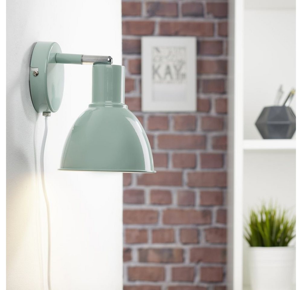 click-licht Wandleuchte Metall Wandleuchte Pop E27 grün, keine Angabe, Leuchtmittel enthalten: Nein, warmweiss, Wandleuchte, Wandlampe, Wandlicht von click-licht