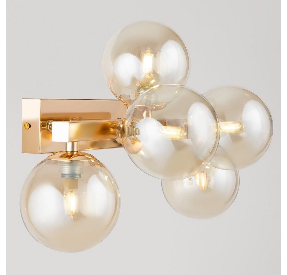 click-licht Wandleuchte Wandleuchte Dallas in Gold G9 5-flammig, keine Angabe, Leuchtmittel enthalten: Nein, warmweiss, Wandleuchte, Wandlampe, Wandlicht von click-licht