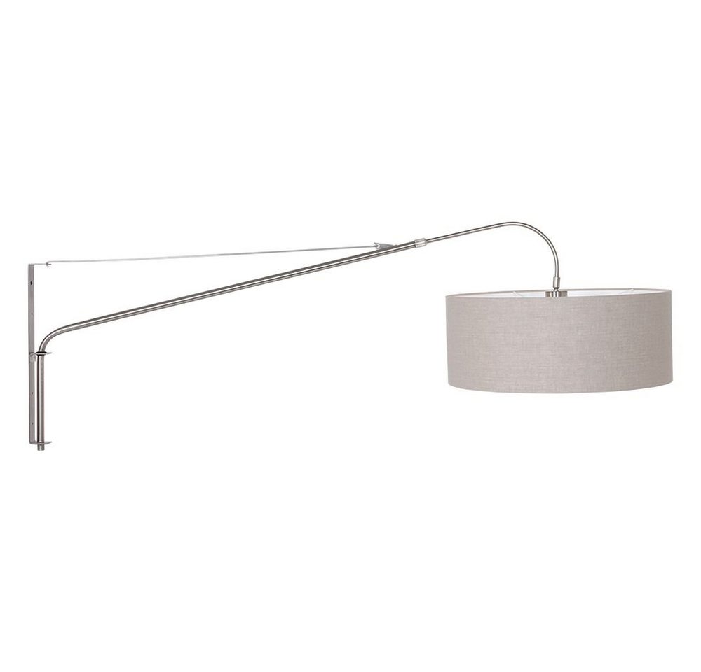 click-licht Wandleuchte Wandleuchte Gramineus Arm in Silber und Grau E27, keine Angabe, Leuchtmittel enthalten: Nein, warmweiss, Wandleuchte, Wandlampe, Wandlicht von click-licht