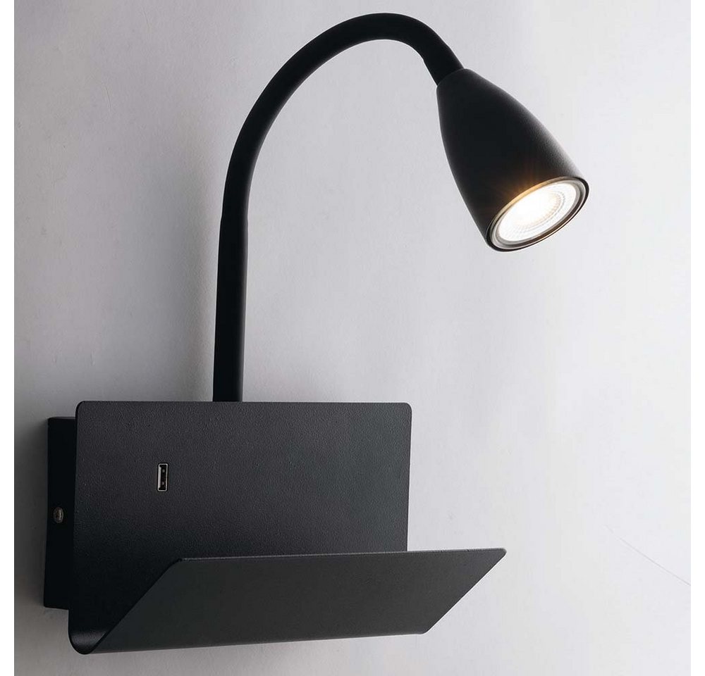 click-licht Wandleuchte Wandleuchte Gulp in Schwarz GU10 IP20, keine Angabe, Leuchtmittel enthalten: Nein, warmweiss, Wandleuchte, Wandlampe, Wandlicht von click-licht