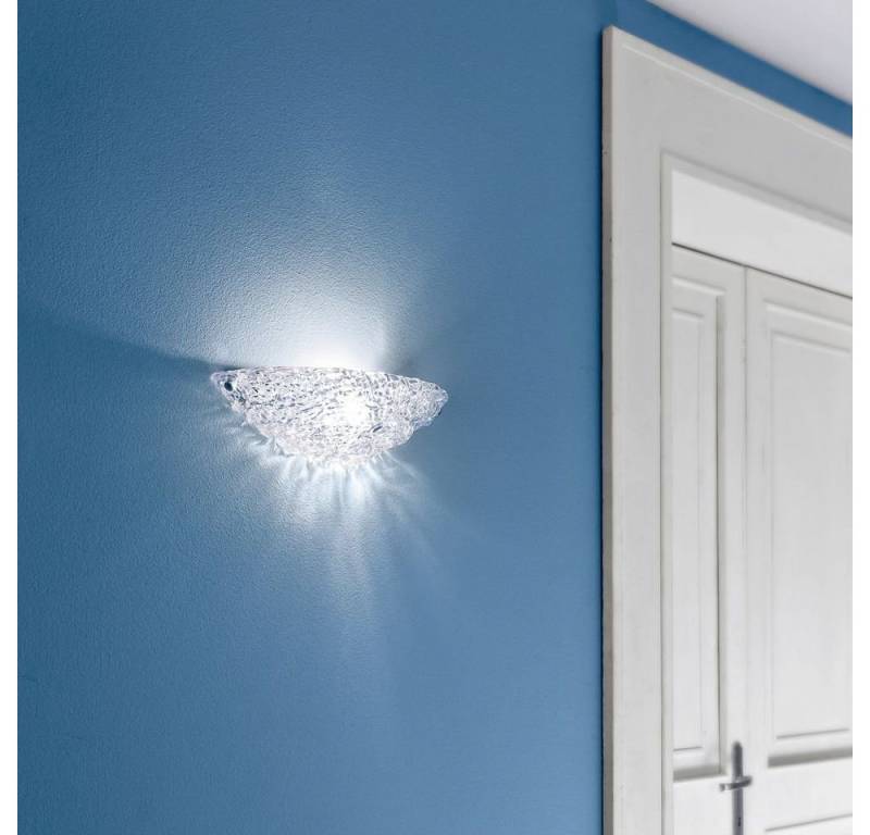 click-licht Wandleuchte Wandleuchten Artic_W E27 aus Kristallglas, keine Angabe, Leuchtmittel enthalten: Nein, warmweiss, Wandleuchte, Wandlampe, Wandlicht von click-licht