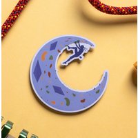 Mond Bergsteiger Magnet von climbhappyco