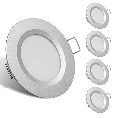 cloksh LED Möbeleinbauleuchte 12V 3W 3000K Warmweiß G4 LED 12V 300LM Leuchtmittel Möbel Einbaustrahler, Dimmbar 4er Set von cloksh