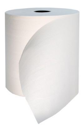clomo 6 Handtuchrollen x 140 m, 2-lagig, weiß, hohe Qualität, EU Ecolabel, Breite 19,60 cm von clomo