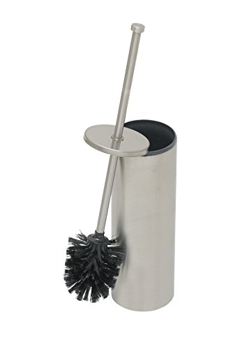 clomo stylische Toilettenbürste (WC Bürste) Edelstahl, matt gebürstet, auch für Wandmontage geeignet von clomo