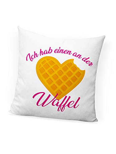 clothinx - Ich habe einen an der Waffel Deko-Kissen mit Füllung Bedruckt von clothinx