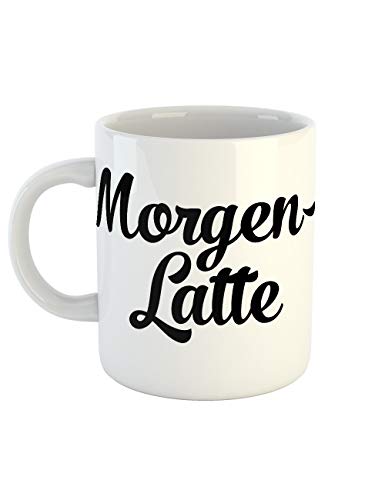 clothinx Kaffeetasse mit Aufdruck Morgenlatte clothinx Kaffeetasse mit Aufdruck Morgenlatte von clothinx