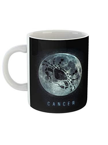 clothinx Sternzeichen Krebs Tasse mit Mond | Astrologisch Geburtstag und Geburt Juni - Juli | Liebevoll gestaltetes Tierkreiszeichen Motiv von clothinx