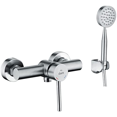 DURO Acero Badewannenarmatur mit Brause, Einhebelmischer Badewanne Dusche, Klassisch Mischbatterie Dusche, Durchflussklasse S, Chrom DURO Acero Badewannenarmatur mit Brause, Einhebelmischer Badewanne Dusche, Klassisch Mischbatterie Dusche, Durchflussklasse S, Chrom von cluro