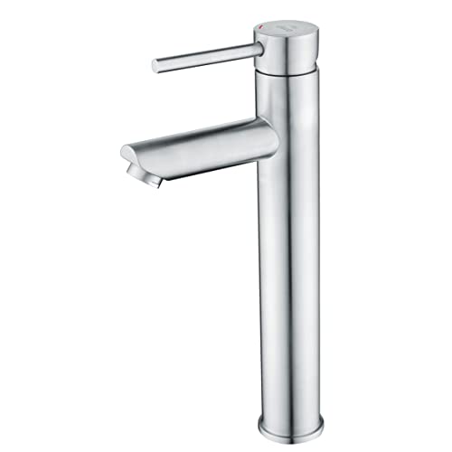 DURO Waschtischarmatur Acero, aus Gebürstetem Edelstahl ohne Stopfen, Wassersparend, Einhebel-Einloch-Standbatterie mit Festem Auslauf, Durchflussklasse A, Geräuschklasse II, 30 cm Hoch DURO Waschtischarmatur Acero, aus Gebürstetem Edelstahl ohne Stopfen, Wassersparend, Einhebel-Einloch-Standbatterie mit Festem Auslauf, Durchflussklasse A, Geräuschklasse II, 30 cm Hoch von cluro