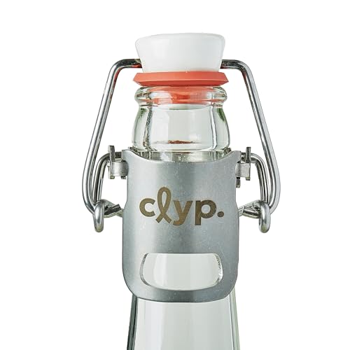 clyp 2 in 1 - Original Flaschenverschluss mit integriertem Flaschenöffner - vielseitig einsetzbar aus Edelstahl, Naturkautschuk und Porzellan von clyp