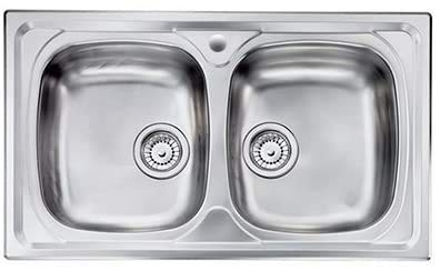 Cm Einbauspüle World 86x50 2 Becken Edelstahl gebürstet - 11534 von cm