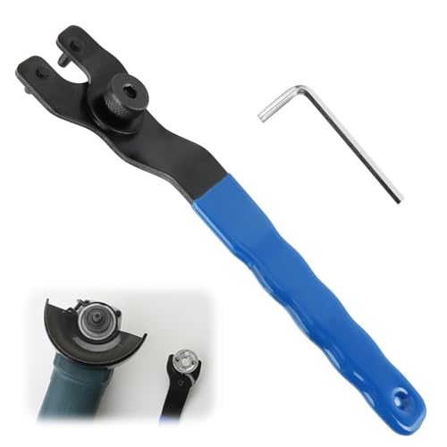 Angle Grinder Pin Wrench Universal Adjustable, Lock Nut Wrench Grinder Wrench Tenon Connections Face Hole Wrench 8-48 mm Angle grinder Tool with Allen Key and 2 Flange von coalwop