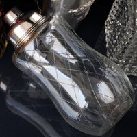 1950Er Jahre Cocktailshaker Aus Glas, 50Er, 40Er Jahre, Vintage, Versilbert, Groß von cobaltblau2013