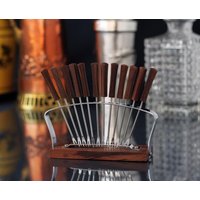 Cocktail-Picks Mit Ständer, Halter Vintage 1960Er 60Er Jahre Holz Olive Martini-Picks Sticks/Bar-Werkzeug & Barzubehör von cobaltblau2013