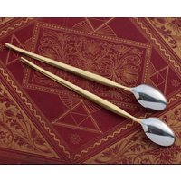 Vtg. 1960Er Jahre Cocktail Löffel/Goldene Barlöffel, 2Er Set von cobaltblau2013