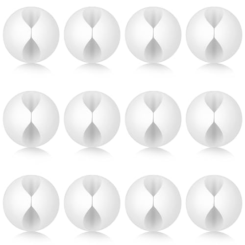 cobee 12 Stück Kabelclips Kabelhalter, Kabel Clips Kabelhalter Selbstklebend Vielzwecke Kabelführung Kabel Organizer Set Kabel Kabelmanagement für USB Ladekabel Netzkabel Büro Desk (Weiß) von Cobee