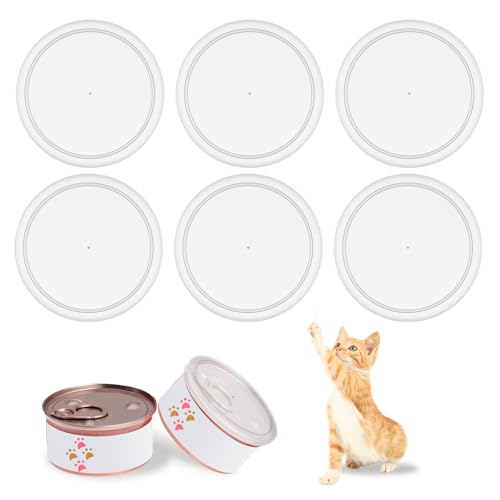 cobee 6Stück Dosendeckel 800g, Waschbar Dosendeckel Hundefutter Weiß Deckel für Dosen Kunststoffdeckel für Dosen für Aufbewahrung Lebensmittel Tierfutter Katzenfutter Hundefutt(100mm) von Cobee