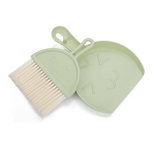 Cobee Mini Handfeger und Schaufel, Tischbesen Mini Kehrblech und handfeger Mini Kehrschaufel und Kehrschaufel Reinigungsset, tragbares Tischbürsten Set Esstisch Krümelkehrer Reinigungswerkzeuge von Cobee