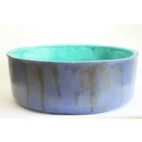Handgefertigte Türkis Lapis Lazuli Keramik Spüle - Tischplatte Waschbecken von coceramicsstudio