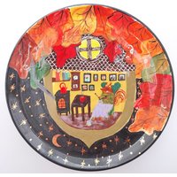Handbemalter Keramik Teller Herbst Eichhörnchen Märchen Illustration von coceramicsstudio