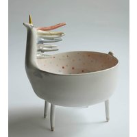 Pailletten Das Einhorn - Keramik Schale, Übertopf Made To Order von coceramicsstudio