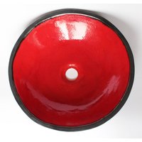 Rotes Aufsatzbecken, Aufsatzwaschbecken, Waschbecken, Made To Order von coceramicsstudio