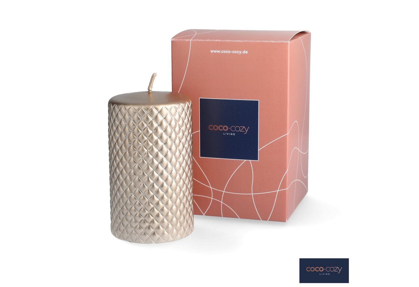 coco+cozy Stumpenkerze Barcelona - ⌀ 7cm x 11 cm Champagner, 65 h Brenndauer, champagner coco+cozy Stumpenkerze Barcelona - ⌀ 7cm x 11 cm Champagner, 65 h Brenndauer, champagner von coco+cozy