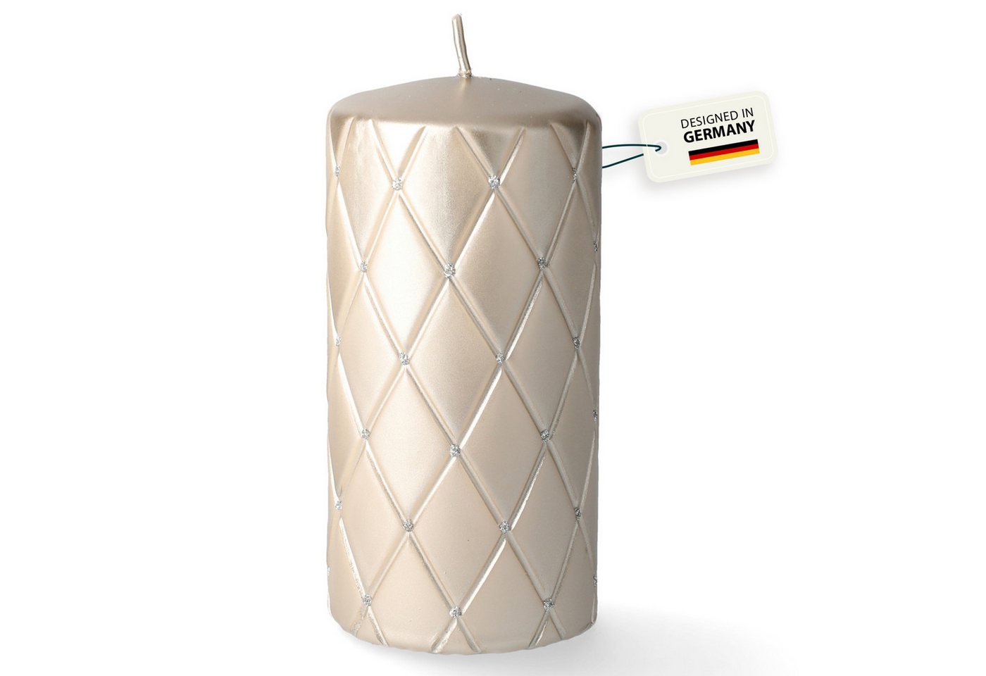 coco+cozy Stumpenkerze Tosca mit Diamant-Optik Ø 7cm x 14cm, 84 h Brenndauer, champagner coco+cozy Stumpenkerze Tosca mit Diamant-Optik Ø 7cm x 14cm, 84 h Brenndauer, champagner von coco+cozy