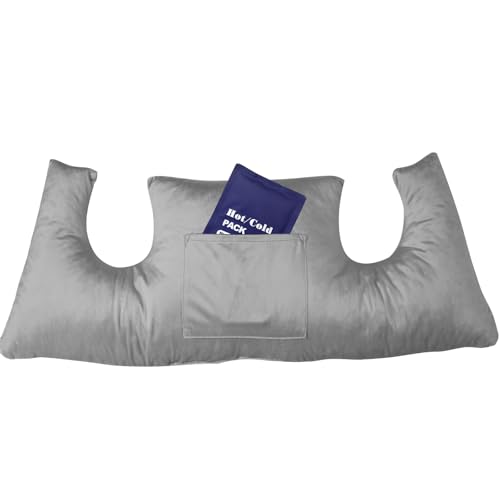 cococar Mastektomie-Kissen – postoperatives Kissen nach Brustkrebs oder Brustverkleinerung, Lumpektomie, Patientenpflege, Heilunterstützung für Portschrittmacher und Herzchirurgie (Grau) von cococar