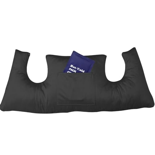 cococar Mastektomie-Kissen – postoperatives Kissen nach Brustkrebs oder Brustverkleinerung, Lumpektomie, Patientenpflege, Heilunterstützung für Portschrittmacher und Herzchirurgie (schwarz) von cococar